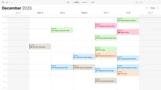 Economic Calendar preview on Apple Calendar app